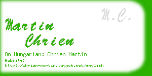 martin chrien business card